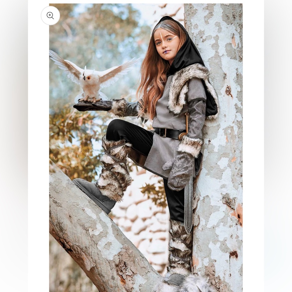 Chasing Fireflies snow warrior costume, sz 8